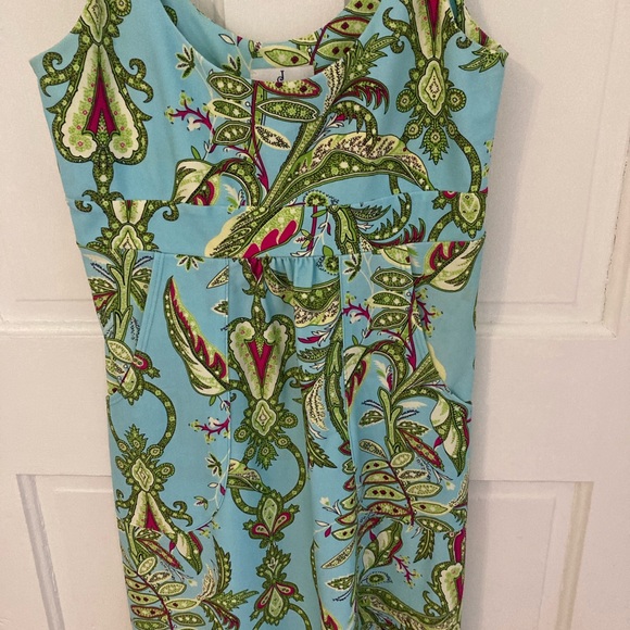Jude Connally printed dress XS - aqua blue/green - Picture 7 of 11